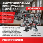 АККУМУЛЯТОРНЫЙ БЕСЩЕТОЧНЫЙ E0267 НАБОР 5В1 PROFIPOWER PROFISET-5F18