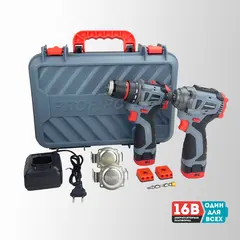 АККУМУЛЯТОРНЫЙ БЕСЩЕТОЧНЫЙ НАБОР 2В1 PROFISET 2A16 E0227