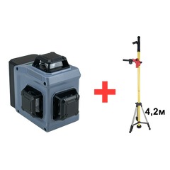 ЛАЗЕРНЫЙ НИВЕЛИР E0214 PROFIPOWER NL-12G + ШТАТИВ E0053, ВЫСОТА 4,2М