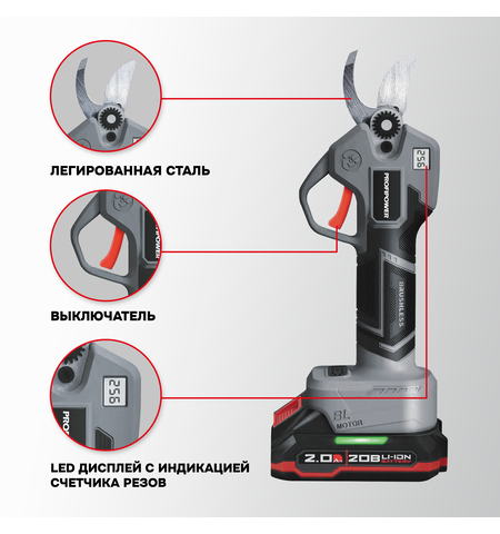 АККУМУЛЯТОРНЫЙ БЕСЩЕТОЧНЫЙ E0217 НАБОР 2В1 PROFIPOWER PROFISET-2G20