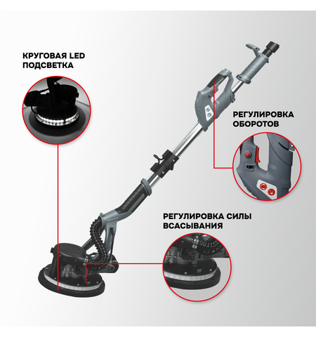 ШЛИФМАШИНА ДЛЯ СТЕН И ПОТОЛКОВ E0283 PROFIPOWER ШМБ-900